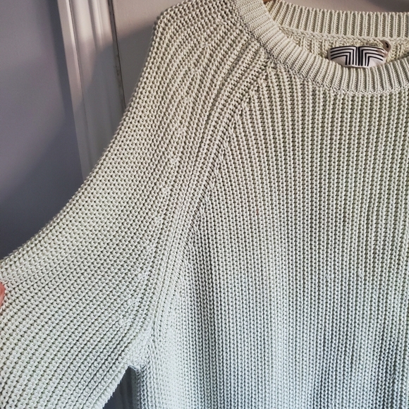 Tory Burch Sport Women's Chunky Knit Cotton Blend Sweater Size S Oversized Fall - Picture 3 of 16